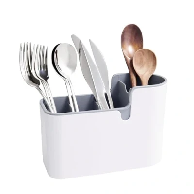 Immagine di Amazon Basics Organizer da bancone e parete per utensili, Grigio
