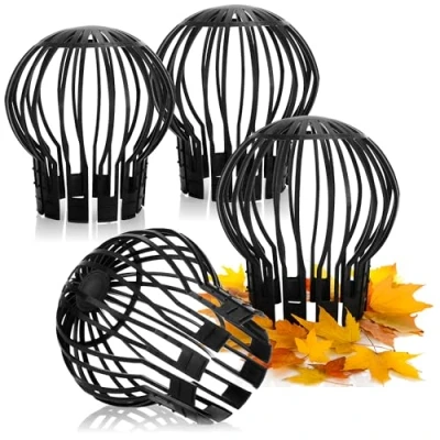 Immagine di com four® 4X Protezione per grondaia Tubi di scolo, grondaie Anti Foglie, Rami setaccio Foglie nei scolo o (04 Pezzi)