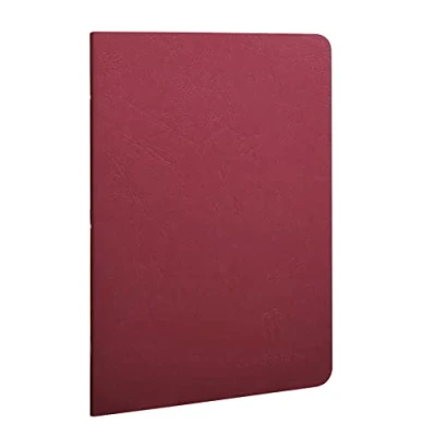 Immagine di Clairefontaine 733162C collezione Age Bag Un taccuino a punto metallico Rosso A5 14,8x21 cm 96 pagine rigate carta Bianca 90g Copertina Lustrée grana effetto cuoio