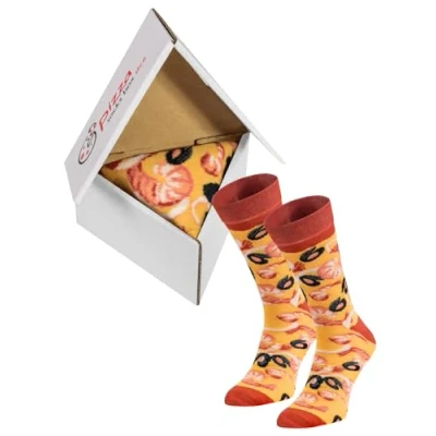 Immagine di Rainbow Socks Pizza Slice Box Donna Uomo Frutti Di Mare Un Regalo Per Gli Appassionati Ampia Scelta Motivi 1 paio Taglia 36 40