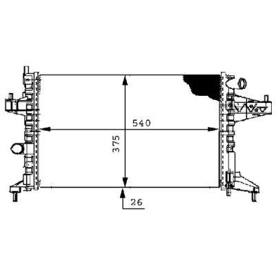 Immagine di MAHLE ORIGINAL CR 389 000S Radiatore motore per veicoli con /senza climatizzatore 540 378 23 Alette di raffreddamento montate meccanicamente