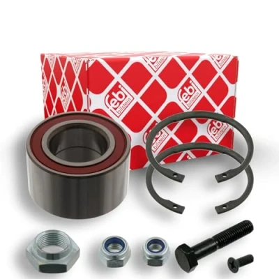 Immagine di FEBI BILSTEIN 03621 Kit Cuscinetto ruota Assale anteriore Sx, Dx con materiale di montaggio 66 a sfere obliquo