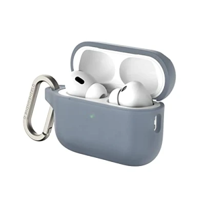 Immagine di RhinoShield AirPods Case with Carabiner Compatible Apple [AirPods Pro 2] Military Grade Drop Protection, Scratch Resistant, Wireless Charging [Ash Grey, Standard Set]