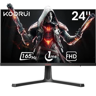 Immagine di KOORUI Gaming Monitor 23.8&quot; FHD VA 165Hz 1ms MPRT, 1920X1080, DCI P3 85%, AdaptiveSync Technologie HDMI 1.4, Display Port 1.2, Nero