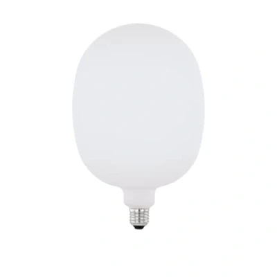 Immagine di Eglo LED E27 dimmerabile, lampadina ovale di grandi dimensioni, 4,5 Watt (equivalente a 40 Watt), 470 Lumen, illuminante bianco caldo, 2700k, lampada opale, E170, Ø 17 cm
