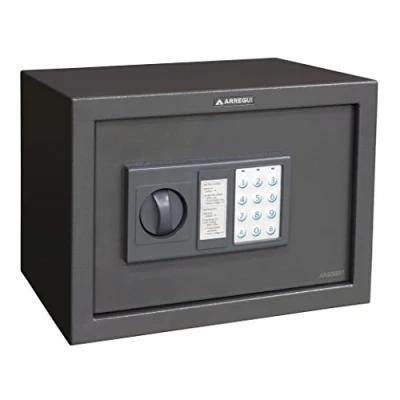 Immagine di ARREGUI Class T25EB Cassaforte in Acciaio con Serratura Elettronica, a Mobile per Abitazioni, Tastiera Codice Programmabile, Chiave di Emergenza, 25 x 35 cm, 17 L