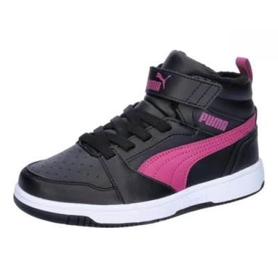 Immagine di Puma Rebound V6 Mid Wtr Ac+ Ps, Scarpe da ginnastica Unisex Bambini e ragazzi, Black Magenta Gleam White, 34 EU