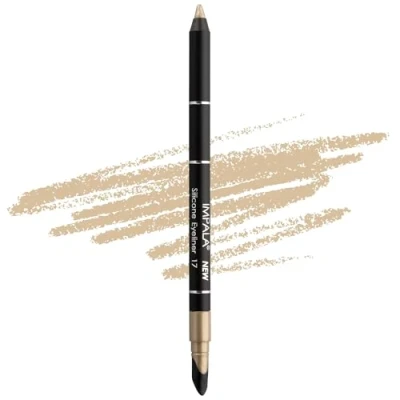 Immagine di Impala Matita Occhi Waterproof con Gomma in Silicone 17 Oro Antico Texture Cremosa Facile da Applicare Colore Intenso, Durevole e Resistente all&#039;Acqua
