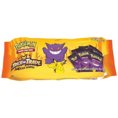Immagine di Pokemon Poktemon TGC Trick or Trade Booster Bundle per bambini dai 6 anni in su, include 120 mini confezioni, 1 pezzo