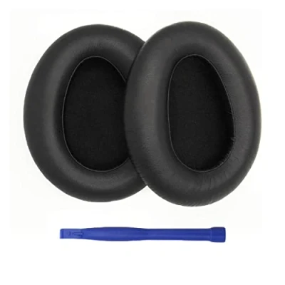 Immagine di Aiivioll MDR 10R Cuscinetti auricolari/Cuscinetti auricolari di ricambio in pelle proteica memory foam compatibili con cuffie 10RBT 10RNC (Nero)