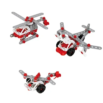 Immagine di Theo Klein 8791 Set da Costruzione Bosch Helicopter Team, 3 in 1 I per la di Diversi velivoli Include progetti Modelli Giocattoli Bambini dai Anni su