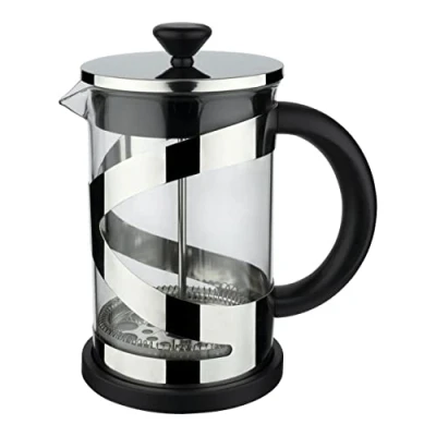 Immagine di Café Olé caffettiera Classico, finitura cromata, 600 ml, 5 tazze, francese, manico resistente al calore, acciaio inox, CM 06C