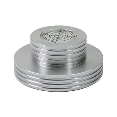 Immagine di Dynavox Stabilizzatore per giradischi PST300, peso di appoggio con livella in alluminio, 300 g, colore argento