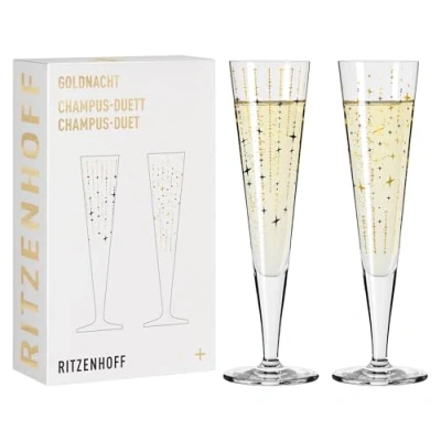 Immagine di Ritzenhoff Goldnacht Champus Duett 2er, Calice da vino, Multicolore