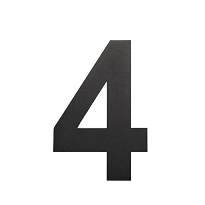 Immagine di nanlyiau Numeri civici Nero Numero di Acciaio civico esterno in Solido Inossidabile 304,Aspetto Fluttuante 6in/15.3cm(4)
