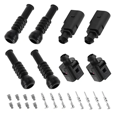 Immagine di the Lord of Tools 2 Set Di Connettori Maschio Femmina A Pin Con Terminali E Guarnizioni Kit Spina Sensore 1J0973702 1J0973802 6N0906102 Riparazione Impermeabile Automatica