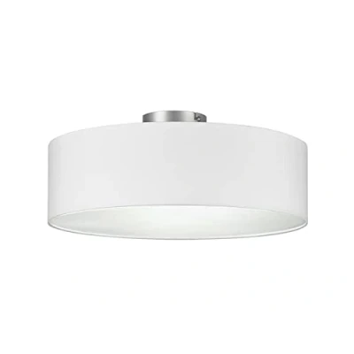 Immagine di meineWunschleuchte Plafoniera rotonda con paralume in tessuto, diametro 40 cm, attacco E14, elegante e intramontabile