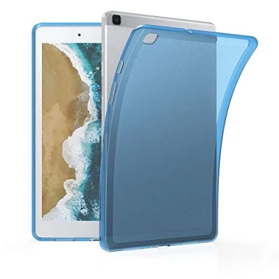 Immagine di kwmobile Custodia Protettiva Tablet Compatibile con Samsung Galaxy Tab A 8.0 (2019) Cover Trasparente Morbida Silicone blu/trasparente