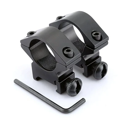 Immagine di Dophee 2pcs Nero Low Profile 1&quot; 25,4 Millimetri Portata Anello Monte 20 Picatinny Guida del tessitore