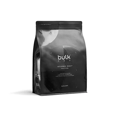 Immagine di Bulk Informed Whey Protein Isolate Powder, Shake with Added Digestive Enzymes, Strawberries and Cream, 2.27 kg, Packaging May Vary