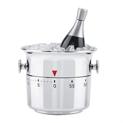 Immagine di Timer, Samfox Timer da cucina di carica meccanico in acciaio inossidabile Promemoria tempo 60 minuti