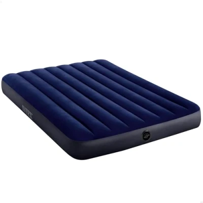 Immagine di Intex 64758 Materasso Gonfiabile Dura Beam Classic Downy Piazza e Mezza, PVC, Blu, 137x203x25 cm
