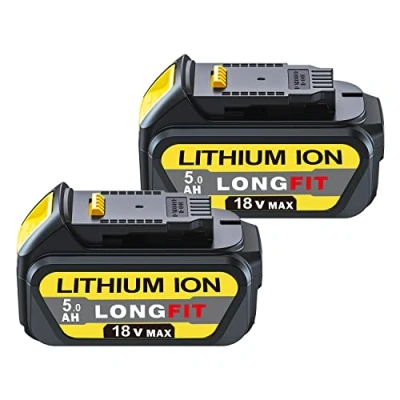 Immagine di 2 pz 18V 5.0Ah sostituzione della batteria di ricambio per Dewalt compatibile con DCS355N XJ, DCW210N DCM563PB DCG405N, DCD796N, DCS571N, DCS335N, DCV517, DCG412N