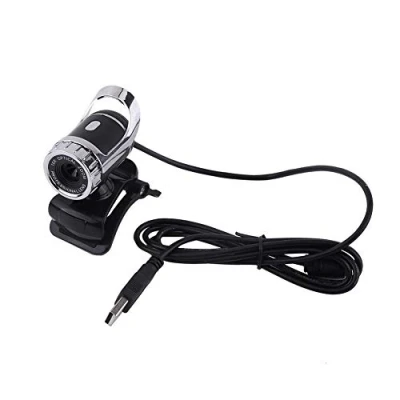 Immagine di Shopping Pazzo Webcam Clip on, Pixel USB 2.0 12M, videocamera Web HD 360 con Supporto Rotante Microfono Incorporato per PC(Argento)