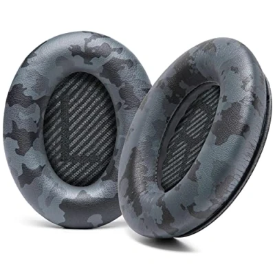 Immagine di Cuscinetti auricolari di ricambio WC Wicked Cushions compatibili con le cuffie Bose QuietComfort 35 (QC35) e 35ii (QC35ii) altre ancora Comfort durata migliorati (nero mimetico)