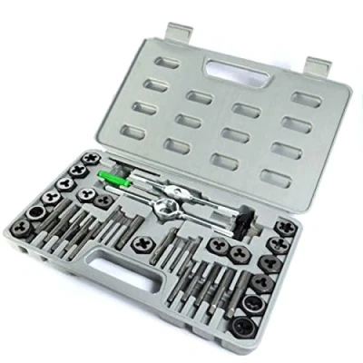 Immagine di FAST WORLD SHOPPING ® Filiera Per Filettature Filiere Maschi Femmine Set 40 Pezzi Con Valigetta In Plastica Raccoglitore