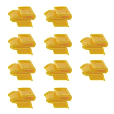 Immagine di ECSiNG 10 clip di montaggio per paraurti posteriore auto 85284 AL510 compatibili con Qashqai Bumper Cover Trim Plastic Fasteners giallo parti riparazione automobilistiche