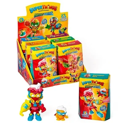 Immagine di SUPERTHINGS serie Mutant Battle Collezione completa dei 6 Kazoom Kids della nuova Battle. Ogni Kid cambia colore e viene fornito con 1 SuperThing accessorio da combattimento