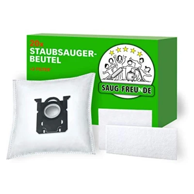 Immagine di SAUG FREUnDE I 20 sacchetti per aspirapolvere compatibili con SWIRL PH 86, PH86, MENALUX 1800, ELECTROLUX S BAG Classic Long Performance E200M, E 200 M, E201M, 201 M