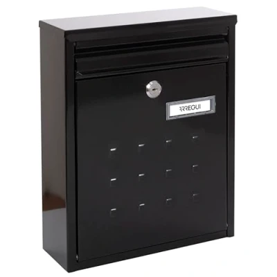 Immagine di ARREGUI Dime V1324 Cassetta Postale Individuale in Acciaio, della Posta da Parete, Componibile, Fondo Stretto, Dimensione M (DIN A4 e Riviste), Nero