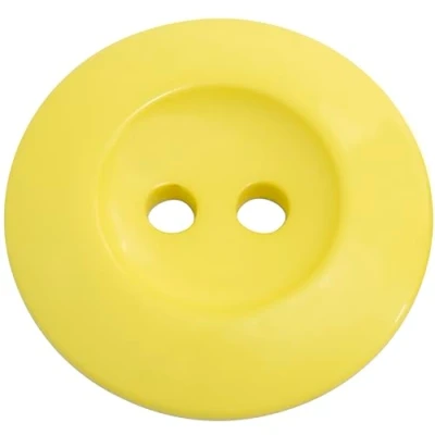Immagine di AERZETIX C74107 Set di 10 bottoni per cucire rotondi Ø20x3mm a 2 fori 32L L32 colore giallo in plastica apertura 2mm merceria cucito decorazione abbigliamento