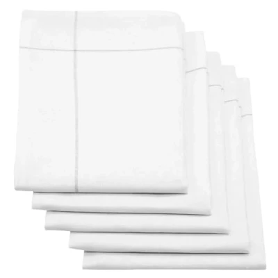 Immagine di ZOLLNER 5 strofinacci, 60% cotone e 40% lino, 45x65 cm, bianco grigio