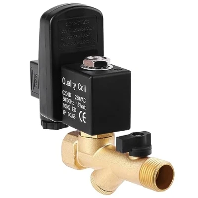 Immagine di G1/2 DN15 Rubinetto di Scarico In Ottone Programmabile, Valvola Elettronica Per Compressore D&#039;aria(AC 220V)