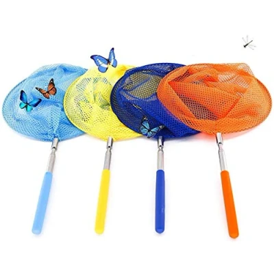 Immagine di Bambini Rete da Pesca,Farfalla Telescopica Reti 4 Pack Colore Butterfly Net con Manico Antiscivolo per catturare Insetti di Farfalle Piccoli Pesci Insetto