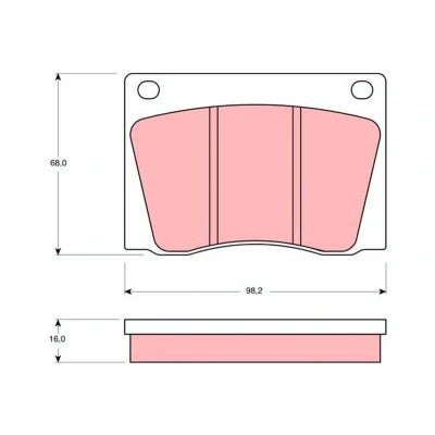 Immagine di TRW GDB531 Kit pastiglie freno Non predisposto per contatto segnalazione usura ASTON MARTIN: Vantage Coupe, Volante, LOTUS: Excel Coupe