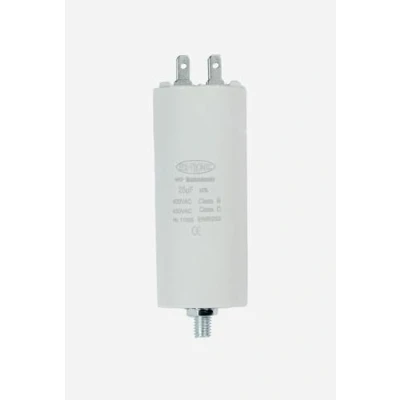 Immagine di EDI TRONIC condensatore di avviamento per motore, 25µF 450V presa M8 con connettore piatto 6,3mm