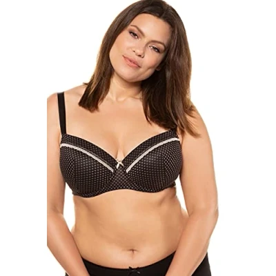 Immagine di Ulla Popken Lua Maglia a Maniche Lunghe, Nero (Schwarz 10), 68 70 Donna