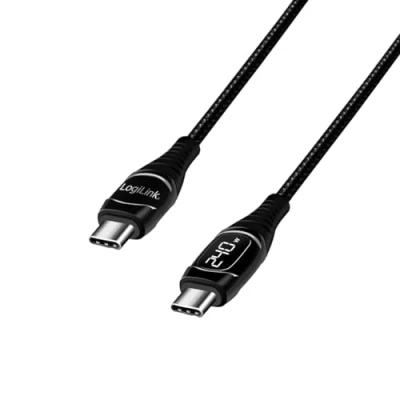 Immagine di LogiLink Cavo USB C 2.0 Spina A 1 m Nero connettore applicabile su entrambi i lati CU0181