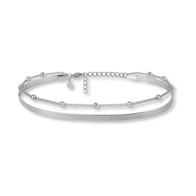 Immagine di GD GOOD.designs Cavigliera argento per donna I a più file Regolabile catena di serpenti in Impermeabile