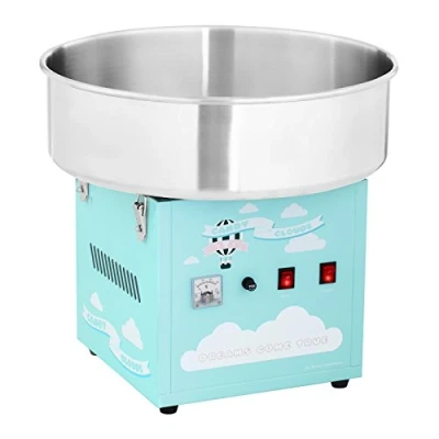 Immagine di Royal Catering Candy Floss Maker Macchina per Zucchero Filato RCZK 1200 BG (52 cm, 1.200 W, in Acciaio Inox, Misurino incluso, 1 porzione 30 60 s, Turchese)