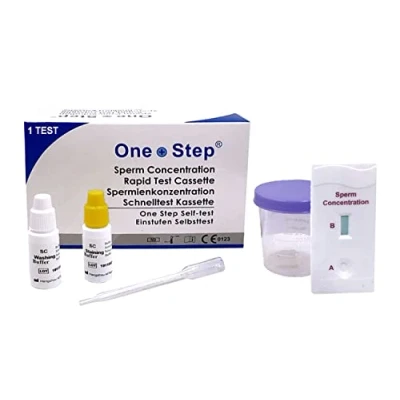 Immagine di One+Step Fertilità Maschile Sperm Test per conteggio spermatozoi Uomo Kit diagnosi Sperma Rapido Misura la concentrazione di in modo sicuro e preciso