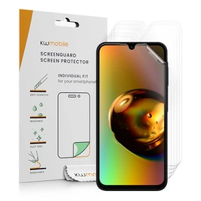 Immagine di kwmobile 6X Pellicola Salvaschermo Compatibile con Samsung Galaxy A15 5G Film Protettivo Telefono Protezione AntiGraffio Display Smartphone