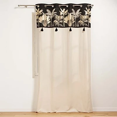 Immagine di douceur d&#039;Intérieur Morbidezza interna Tenda a occhielli naturale, 140 x 240 cm