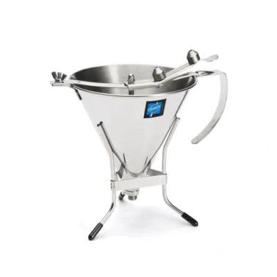 Immagine di De Buyer Imbuto automatico a pistone con supporto 1,5 L in acciaio INOX