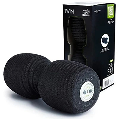 Immagine di BLACKROLL® BOOSTER SET TWIN, Foam roller TWIN per il massaggio terapeutico e massaggiatore con Vibra Motion, nero