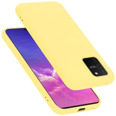 Immagine di Cadorabo Custodia compatibile con Samsung Galaxy A91 / S10 LITE M80s in LIQUID GIALLO Morbida Cover Protettiva Sottile di Silicone TPU Bordo Protezione Ultra Slim Case Antiurto Back Guscio